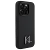 Чехол Karl Lagerfeld Silicone Shadow Metal Initial для iPhone 16 Pro Black with MagSafe (KLHMP16LSCMKMPCK)