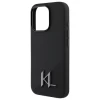 Чехол Karl Lagerfeld Silicone Shadow Metal Initial для iPhone 16 Pro Black with MagSafe (KLHMP16LSCMKMPCK)