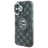 Чохол Karl Lagerfeld IML Monogram Karl & Choupette Head для iPhone 16 Black with MagSafe (KLHMP16SHMCKMHK)