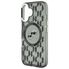 Чохол Karl Lagerfeld IML Monogram Karl & Choupette Head для iPhone 16 Black with MagSafe (KLHMP16SHMCKMHK)