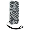 Чохол Karl Lagerfeld IML Zebra Pattern & Cord для iPhone 16 Black (KLHCP16SHZBPKCCK)