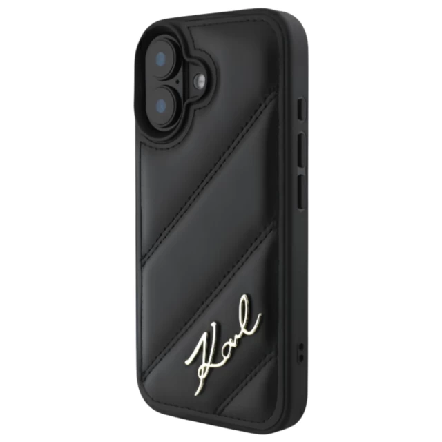 Чехол Karl Lagerfeld Quilted Signature для iPhone 16 Black (KLHCP16SPQDSMGK)