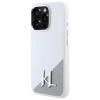 Чехол Karl Lagerfeld Silicone Shadow Metal Initial для iPhone 16 Pro White with MagSafe (KLHMP16LSCMKMPCH)