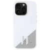 Чехол Karl Lagerfeld Silicone Shadow Metal Initial для iPhone 16 Pro White with MagSafe (KLHMP16LSCMKMPCH)