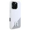 Чехол Karl Lagerfeld Silicone Shadow Metal Initial для iPhone 16 Pro White with MagSafe (KLHMP16LSCMKMPCH)