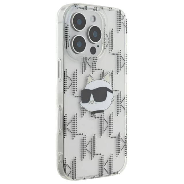 Чохол Karl Lagerfeld IML Choupette Head & Monogram для iPhone 16 Pro Max Transparent (KLHCP16XHKLPCHT)