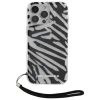 Чехол Karl Lagerfeld IML Zebra Pattern & Cord для iPhone 16 Pro Max Black (KLHCP16XHZBPKCCK)