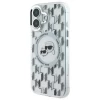 Чохол Karl Lagerfeld IML Monogram Karl & Choupette Head для iPhone 16 Transparent with MagSafe (KLHMP16SHMCKMHT)