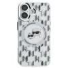 Чохол Karl Lagerfeld IML Monogram Karl & Choupette Head для iPhone 16 Transparent with MagSafe (KLHMP16SHMCKMHT)