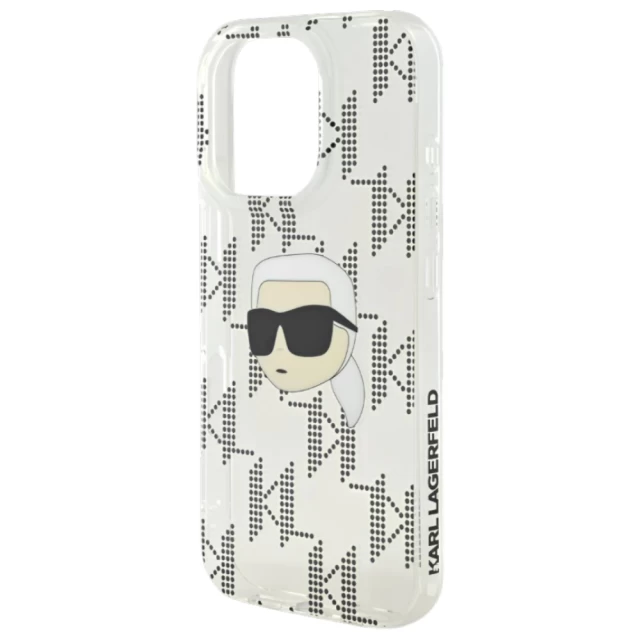 Чохол Karl Lagerfeld IML Karl Head & Monogram для iPhone 16 Pro Transparent (KLHCP16LHKLPKHT)