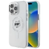 Чохол Karl Lagerfeld IML Metal Choupette Head для iPhone 16 Pro Max White with MagSafe (KLHMP16XHLSCHH)