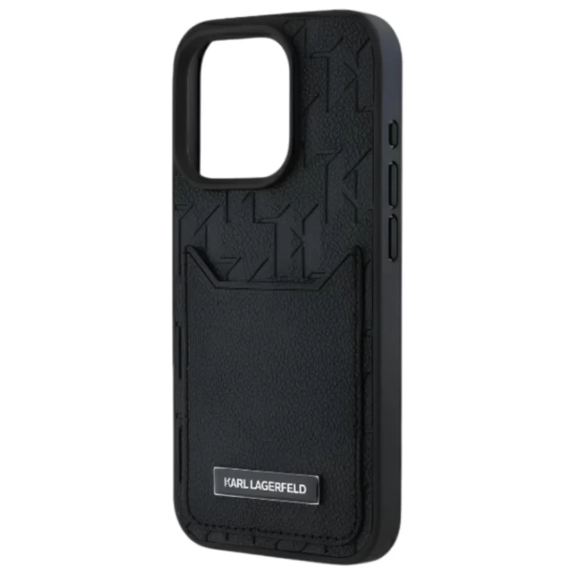 Чохол Karl Lagerfeld Cardslots Monogram для iPhone 16 Pro Max Black (KLHCP16XPGKHPRPK)