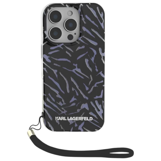 Чохол Karl Lagerfeld IML Zebra Pattern & Cord для iPhone 16 Pro Max Purple (KLHCP16XHZBPKCCU)