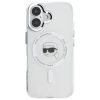 Чохол Karl Lagerfeld IML Metal Karl Head для iPhone 16 Plus White with MagSafe (KLHMP16MHLSKIH)