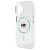 Чохол Karl Lagerfeld IML Metal Karl Head для iPhone 16 Plus White with MagSafe (KLHMP16MHLSKIH)