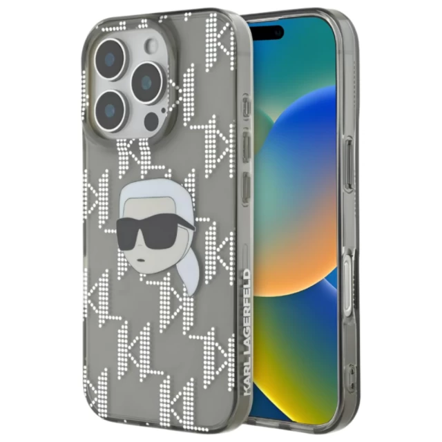 Чохол Karl Lagerfeld IML Karl Head & Monogram для iPhone 16 Pro Max Black (KLHCP16XHKLPKHK)