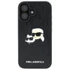 Чохол Karl Lagerfeld Monogram Karl & Choupette Head Pin для iPhone 16 Black (KLHCP16SPGKLKCPK)