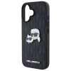 Чохол Karl Lagerfeld Monogram Karl & Choupette Head Pin для iPhone 16 Black (KLHCP16SPGKLKCPK)