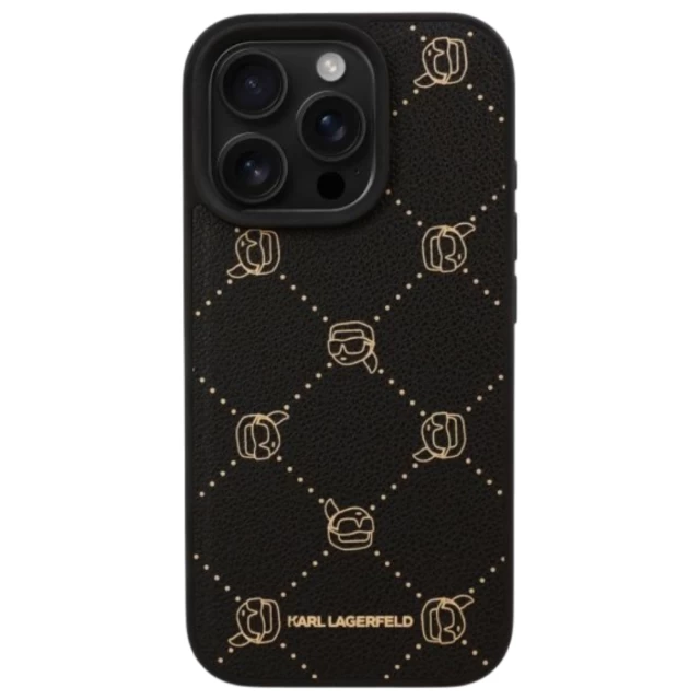 Чохол Karl Lagerfeld Karl Heads для iPhone 16 Pro Max Black with MagSafe (KLHMP16XPGKHPHK)