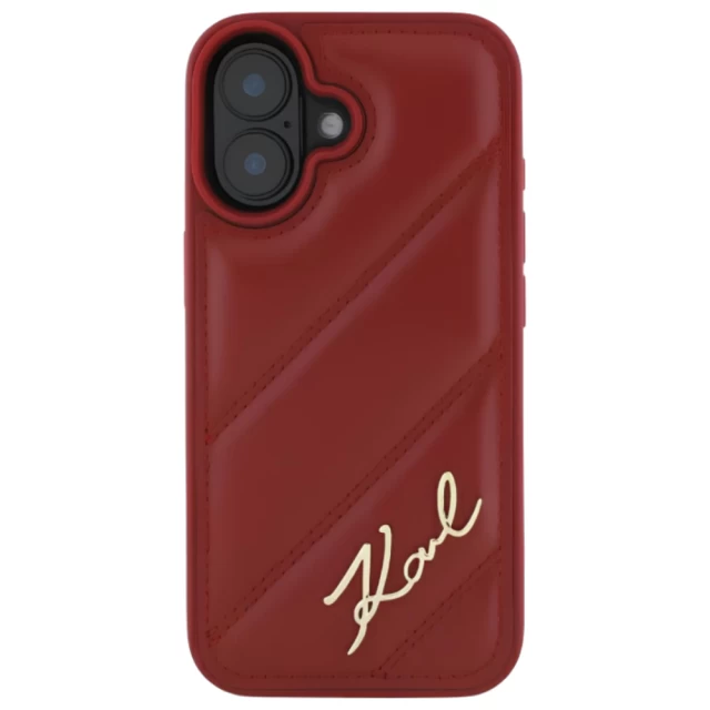 Чохол Karl Lagerfeld Quilted Signature для iPhone 16 Red (KLHCP16SPQDSMGR)