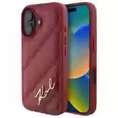 Чохол Karl Lagerfeld Quilted Signature для iPhone 16 Red (KLHCP16SPQDSMGR)