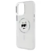 Чехол Karl Lagerfeld IML Metal Choupette Head для iPhone 16 Pro White with MagSafe (KLHMP16LHLSCHH)