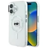 Чехол Karl Lagerfeld IML Metal Karl Head для iPhone 16 White with MagSafe (KLHMP16SHLSKIH)