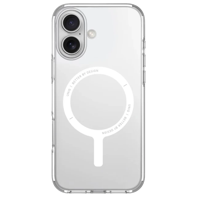 Чехол UNIQ Clario для iPhone 16 Lucent Clear with MagSafe (UNIQ-IP6.1(2024)-CLARMCLR)