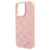 Чохол Karl Lagerfeld Leather Monogram Metal Logo для iPhone 16 Pro Pink with MagSafe (KLHMP16LPKHPORPP)