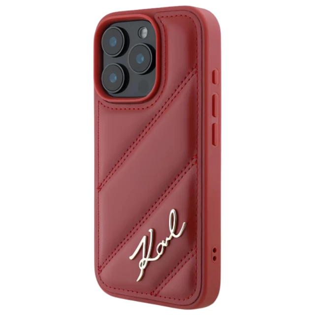 Чохол Karl Lagerfeld Quilted Signature для iPhone 16 Pro Red (KLHCP16LPQDSMGR)