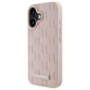 Чехол Karl Lagerfeld Leather Monogram Metal Logo для iPhone 16 Pink with MagSafe (KLHMP16SPKHPORPP)