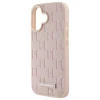 Чехол Karl Lagerfeld Leather Monogram Metal Logo для iPhone 16 Pink with MagSafe (KLHMP16SPKHPORPP)