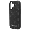 Чохол Karl Lagerfeld Leather Monogram Metal Logo для iPhone 16 Black with MagSafe (KLHMP16SPKHPORPK)