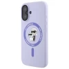 Чехол Karl Lagerfeld Silicone Karl & Choupette Ring для iPhone 16 Purple with MagSafe (KLHMP16SSCMKCRHU)