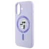 Чехол Karl Lagerfeld Silicone Karl & Choupette Ring для iPhone 16 Purple with MagSafe (KLHMP16SSCMKCRHU)