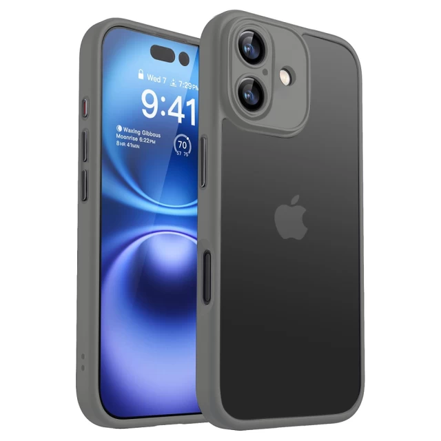 Чохол ROCK Guard Touch Protection Case Anti-drop Lens Protection для iPhone 16 Plus Gray