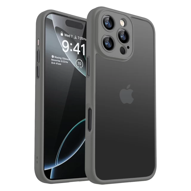 Чохол ROCK Guard Touch Protection Case Anti-drop Lens Protection для iPhone 16 Pro Max Gray