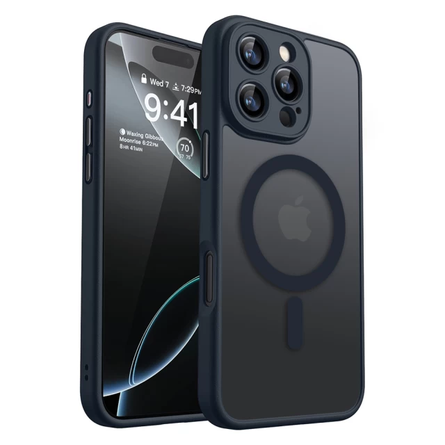 Чохол ROCK Guard Touch Magnetic Protection Case Anti-drop Lens Protection для iPhone 16 Pro Blue with Magnetic