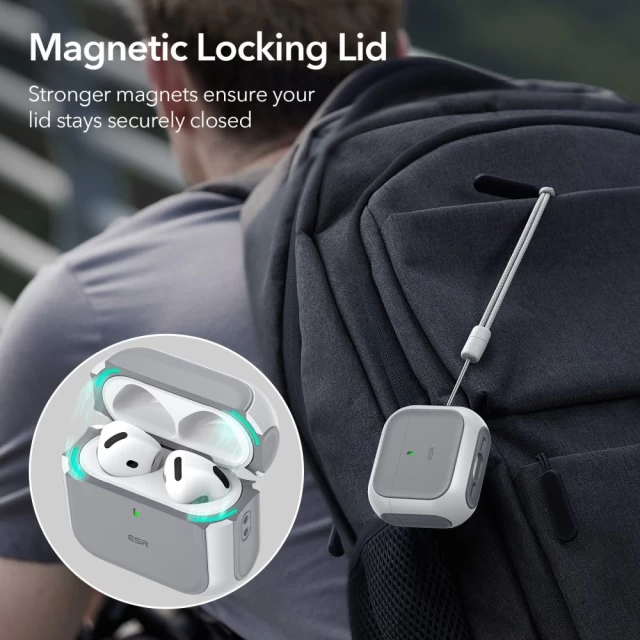 Чохол ESR Orbit Halolock для AirPods 4 White with MagSafe (4894240217603)