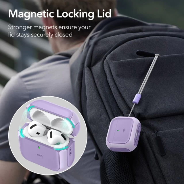 Чохол ESR Orbit Halolock для AirPods 4 Purple with MagSafe (4894240228883)