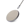 Беспроводное зарядное устройство Decoded 10W | 7.5W Silver Metal/Grey Leather (D9WC2SRGY)