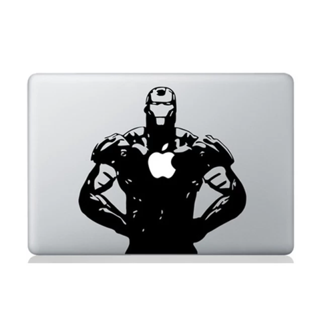 Виниловая наклейка Upex для Macbook Air/Pro 13/15 Iron Man Black