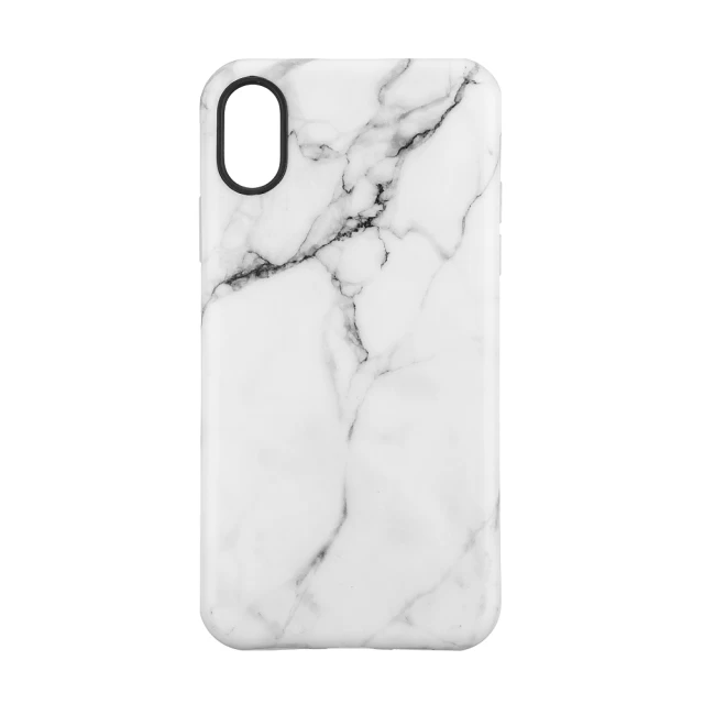 Чехол силиконовый для iPhone X/XS Marble White Granite