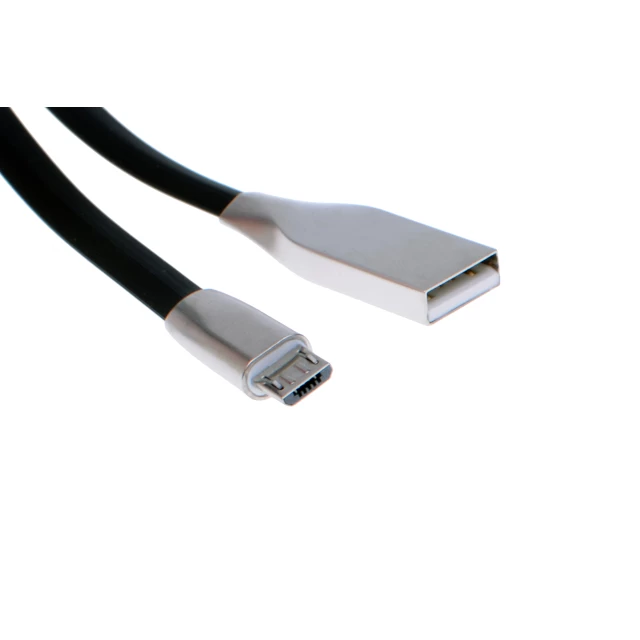 Кабель UPcable Micro USB - USB Braided Series чорний 1 м