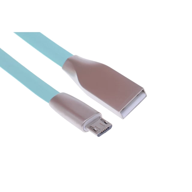 Кабель UPcable Micro USB - USB Flat Series зеленый 1 м