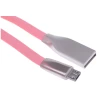 Кабель UPcable Micro USB - USB Flat Series рожевий 1 м