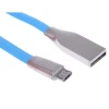 Кабель UPcable Micro USB - USB Flat Series синий 1 м