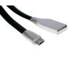 Кабель UPcable Micro USB - USB Flat Series чорний 1 м