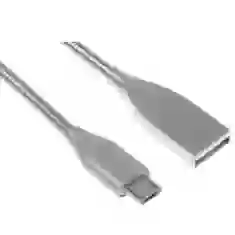 Кабель UPcable Micro USB - USB Spring Series срібний 1 м