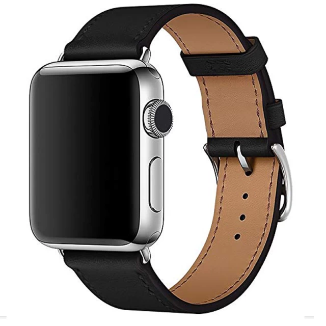 Ремешок Upex Single Tour для Apple Watch 41 | 40 | 38 mm Black Swift Leather